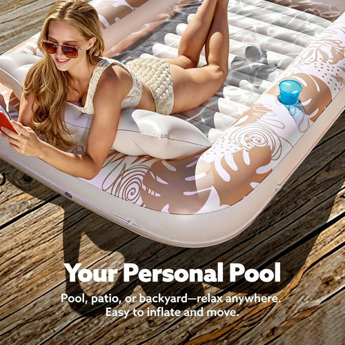 Tanning Pool - Luxe Opblaasbaar Zonnebed (Beige)