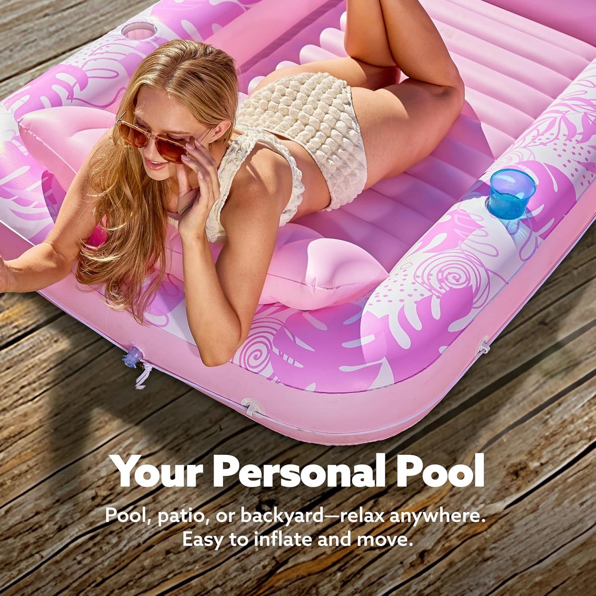 Tanning Pool - Luxe Opblaasbaar Zonnebed (Roze)