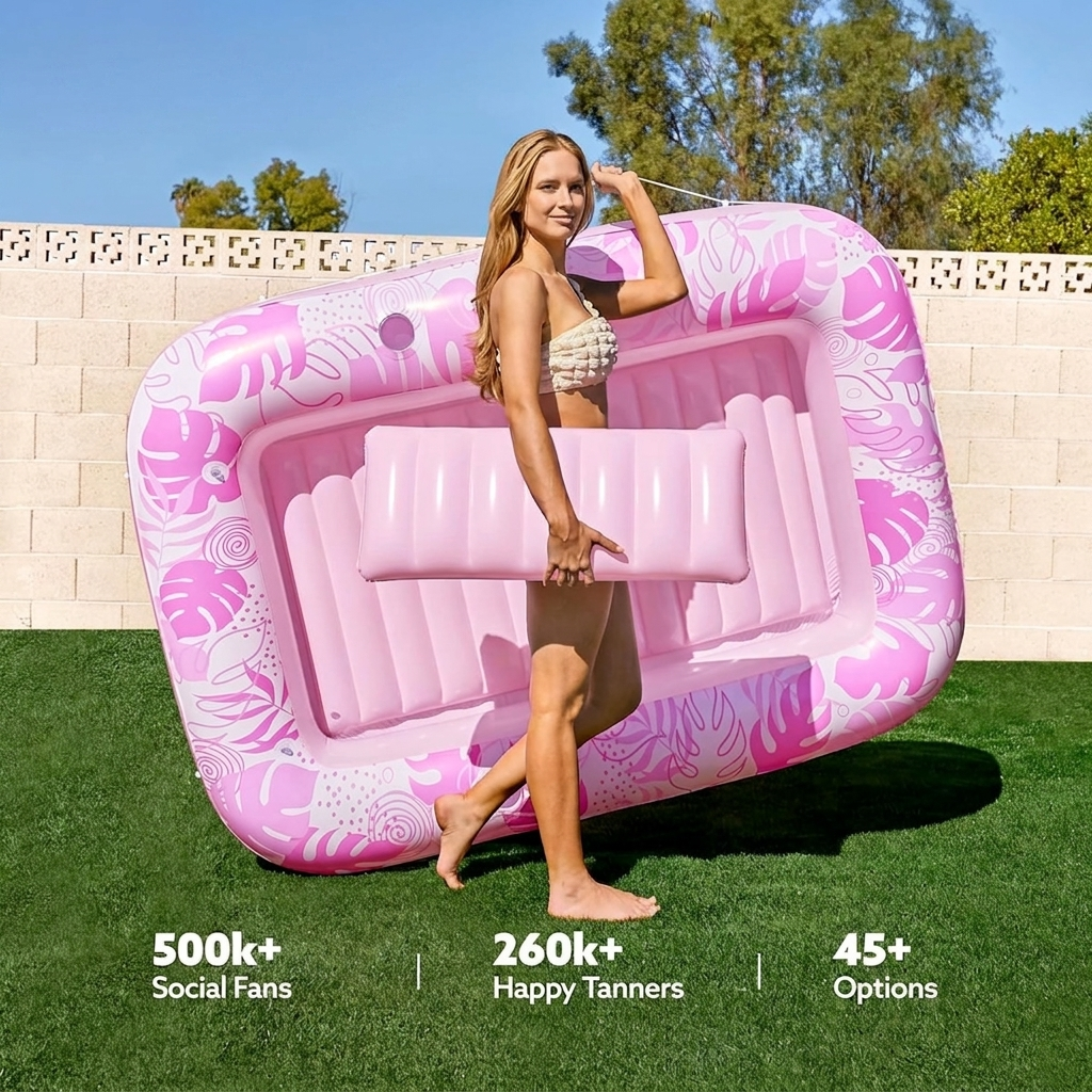 Tanning Pool - Luxe Opblaasbaar Zonnebed (Roze)