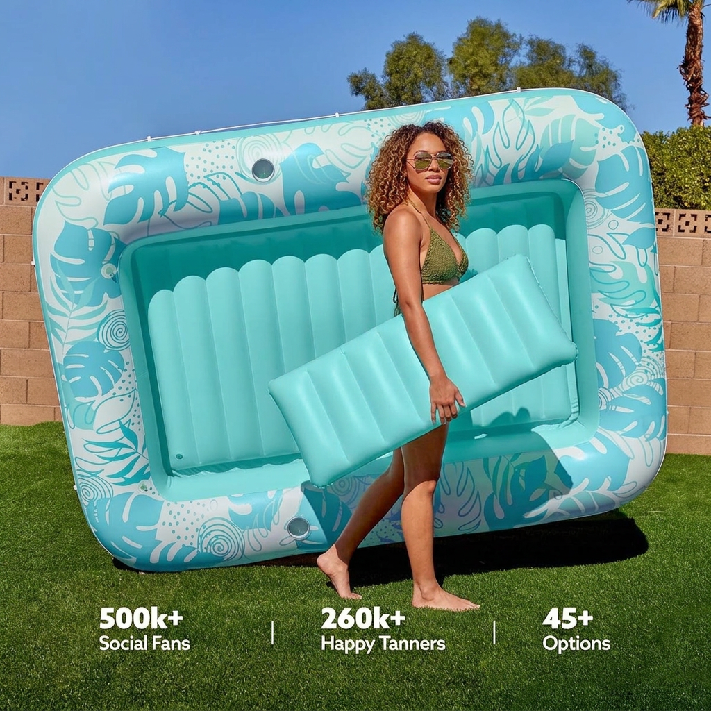Tanning Pool - Luxe Opblaasbaar Zonnebed (Blauw)